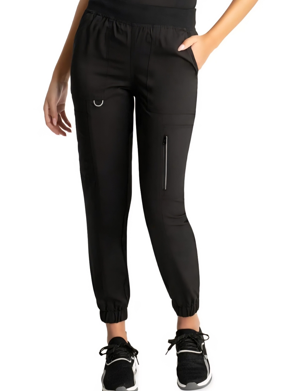 Sanibel Women’s Black Jogger Scrub Pants - Petite Fit